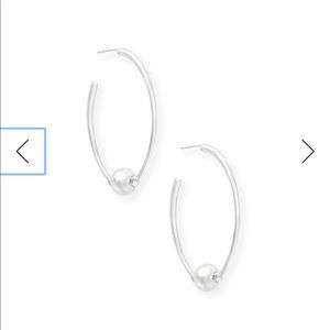 NWT Kendra Scott Regina Pearl-Hoop Earrings